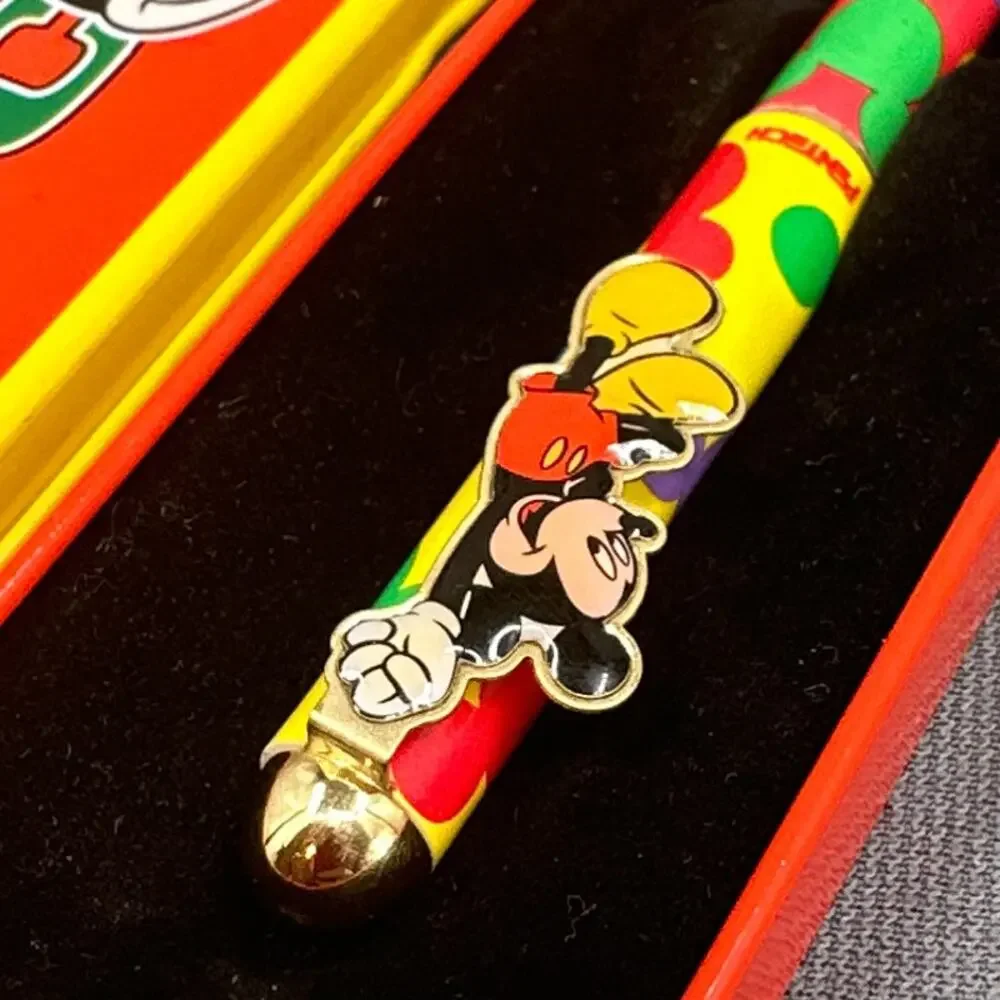 VTG 1995 Mickey Mouse Unlimited Collectible Pentech Ceramick Roller Ball Pen Tin